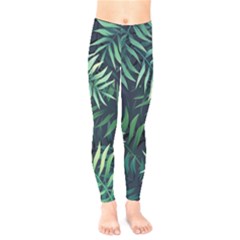 Green Leaves Kids  Leggings by goljakoff