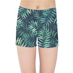 Green Leaves Kids  Sports Shorts by goljakoff