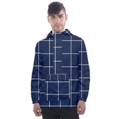 Blue Buffalo Plaid Men s Front Pocket Pullover Windbreaker by goljakoff