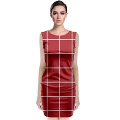 Red Buffalo Plaid Sleeveless Velvet Midi Dress by goljakoff