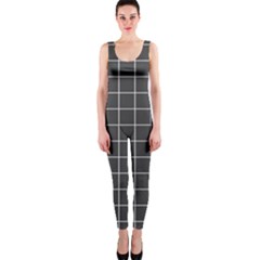 Gray Plaid One Piece Catsuit by goljakoff