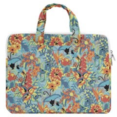 Flowers And Butterfly Macbook Pro Double Pocket Laptop Bag (large) by goljakoff