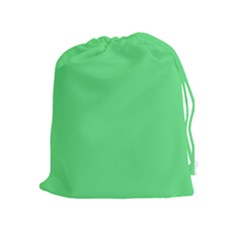 Algae Green Drawstring Pouch (xl) by FabChoice