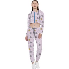 Birds In The Sky  Cropped Zip Up Lounge Set