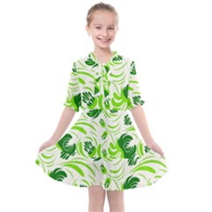 Green Leaves Kids  All Frills Chiffon Dress by Eskimos