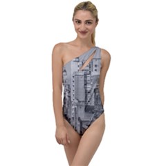 Aerial View Montevideo Uruguay To One Side Swimsuit by dflcprintsclothing