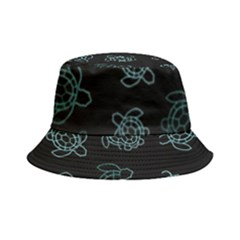 Blue Turtles On Black Bucket Hat by contemporary