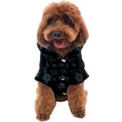 Blue Turtles On Black Dog Coat by contemporary