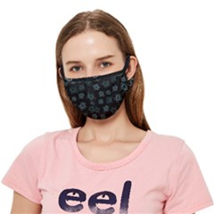 Blue Turtles On Black Crease Cloth Face Mask (adult) by contemporary