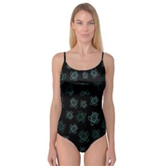 Blue Turtles On Black Camisole Leotard  by contemporary