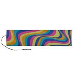 Psychedelic Groocy Pattern Roll Up Canvas Pencil Holder (l) by designsbymallika