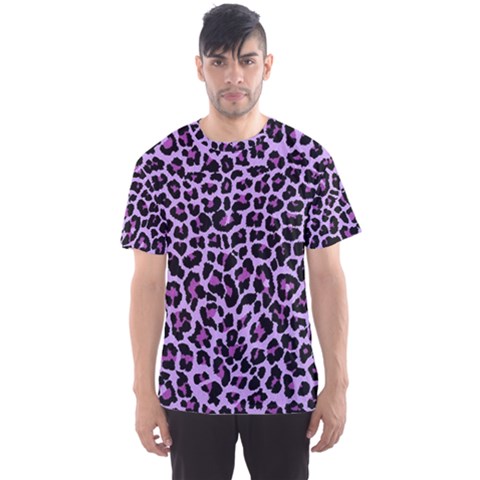 Pattern Leopard Purple Fur Men s Sport Mesh Tee by JustToWear