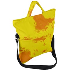 Textureorangejaune Fold Over Handle Tote Bag by kcreatif