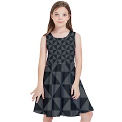 Abstraittrianglesnoir Kids  Skater Dress