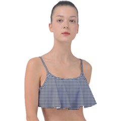 White Dots On Black Frill Bikini Top by JustToWear