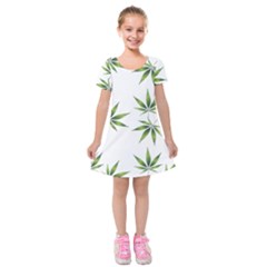 Cannabis Curative Cut Out Drug Kids  Short Sleeve Velvet Dress by Dutashop