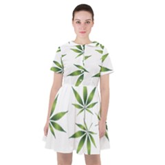 Cannabis Curative Cut Out Drug Sailor Dress by Dutashop