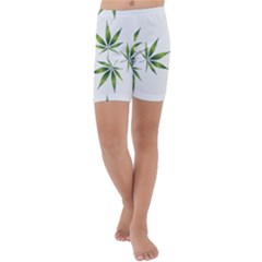 Cannabis Curative Cut Out Drug Kids  Lightweight Velour Capri Yoga Leggings by Dutashop