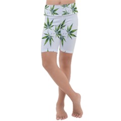 Cannabis Curative Cut Out Drug Kids  Lightweight Velour Cropped Yoga Leggings by Dutashop