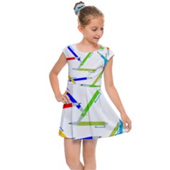 Pen Pencil Color Write Tool Kids  Cap Sleeve Dress by Dutashop