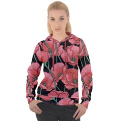 Poppy Flowers Women s Overhead Hoodie by goljakoff