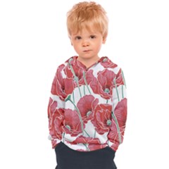 Red Poppy Flowers Kids  Overhead Hoodie by goljakoff