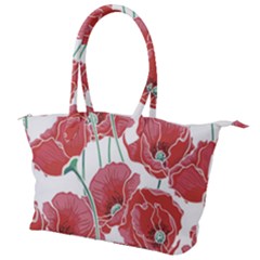 Red Poppy Flowers Canvas Shoulder Bag by goljakoff