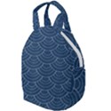 Blue sashiko plaid Travel Backpacks View1