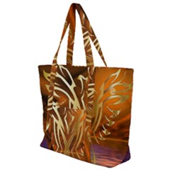 Pheonix Rising Zip Up Canvas Bag by icarusismartdesigns