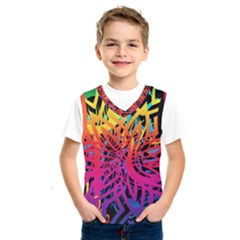 Abstract Jungle Kids  Basketball Tank Top by icarusismartdesigns