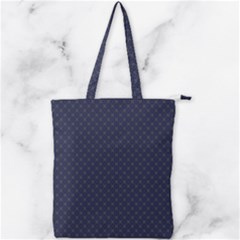 Motif Abstrait Bleu Fonce Double Zip Up Tote Bag by kcreatif