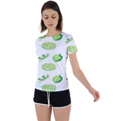 Lemon Back Circle Cutout Sports Tee