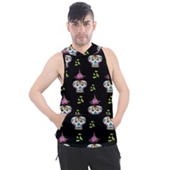 Skull Pattern Men s Sleeveless Hoodie