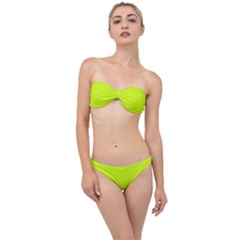 Arctic Lime Classic Bandeau Bikini Set by FabChoice