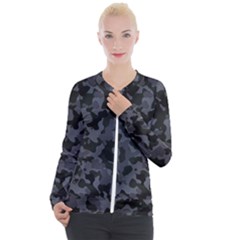 Camouflage Violet Casual Zip Up Jacket by kcreatif