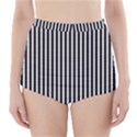 Bande noir/blanc  High-Waisted Bikini Bottoms View1