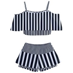 Bande Noir/blanc  Kids  Off Shoulder Skirt Bikini by kcreatif