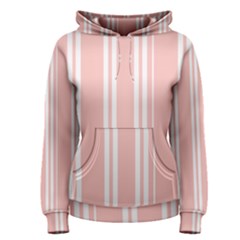 Bandes Blanc/rose Clair Women s Pullover Hoodie by kcreatif