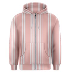 Bandes Blanc/rose Clair Men s Zipper Hoodie by kcreatif