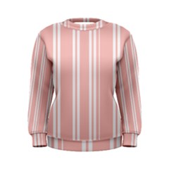 Bandes Blanc/rose Clair Women s Sweatshirt by kcreatif