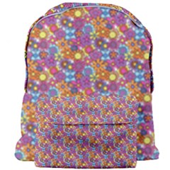 Groovy Floral Pattern Giant Full Print Backpack by designsbymallika