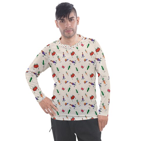 Vegetables Athletes Men s Pique Long Sleeve Tee by SychEva