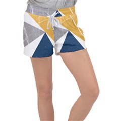 Pattern Abstrait Effet Bleu/jaune Velour Lounge Shorts by kcreatif