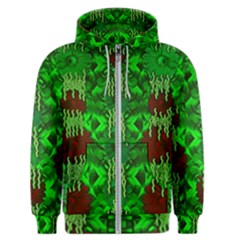 Forest Of Colors And Calm Flowers On Vines Men s Zipper Hoodie by pepitasart