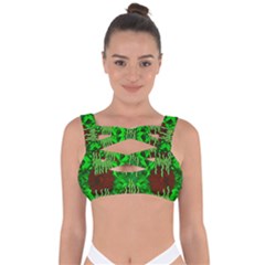 Forest Of Colors And Calm Flowers On Vines Bandaged Up Bikini Top by pepitasart