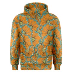 Orange Flowers Men s Overhead Hoodie by goljakoff