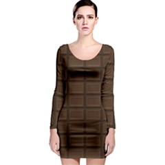 Milk Chocolate Long Sleeve Bodycon Dress by goljakoff