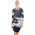 Whale dream Quarter Sleeve Hood Bodycon Dress View1