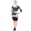 Whale dream Quarter Sleeve Hood Bodycon Dress View2