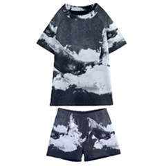 Whale Dream Kids  Swim Tee And Shorts Set